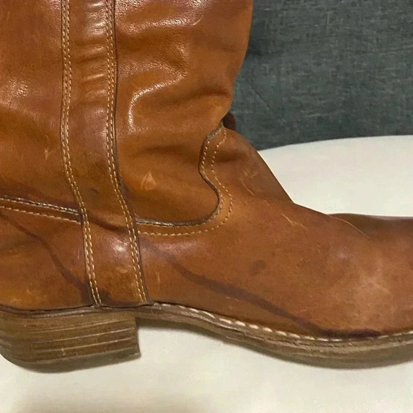 COACH Weslyn Whiskey Genuine Leather Buckle Tall Riding Boots size 7 - Picture 6 of 14